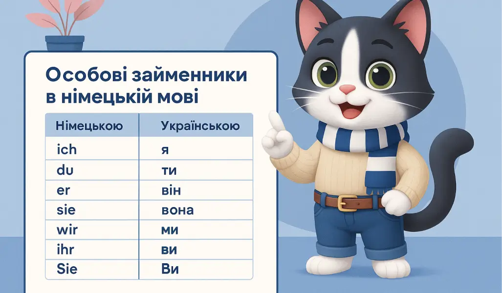Особові займенники в німецькій мові: побудова та відмінювання